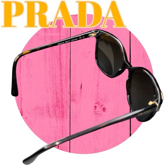 EUC Authentic PRADA Women's Polarized Brown Tortoise sunglasses w/ case & cloth - Picture 4 of 11